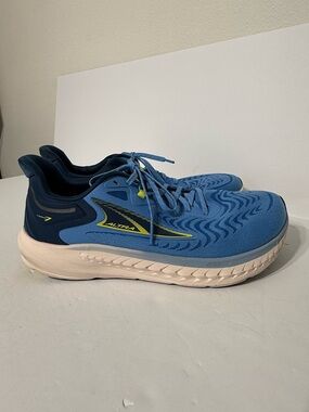 Altra Torin 7 Mens Size 13 Running Shoes Blue Yellow Athletic Trainer Sneakers